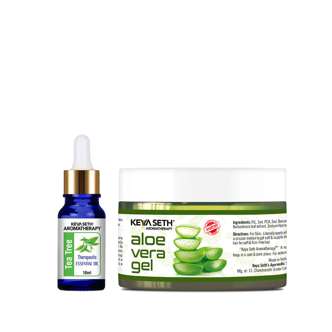 Tea Tree Essential Oil DIY Skincare Kit – Fights Acne, Clears and Tightens Pores, Controls Oil & Redness, Hydrates for Smooth, Blemish-Free Skin - Keya Seth Aromatherapy