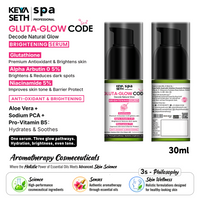 Gluta Glow Code Brightening Serum - Glutathione, 0.5% Alpha Arbutin, 5% Niacinamide, Reduce Dark Spots, Hydrates & Strengthens Skin Barrier - Keya Seth Aromatherapy