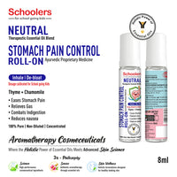 Schoolers Neutral Baby & Kids Stomach Pain Control Roll-On - Tummy Relief, Gas, Nausea & Indigestion - Keya Seth Aromatherapy