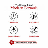 Limited Edition - Hibiscus Scarlet Red Sindur – Helps Reduce Hair Fall & Scalp Irritation, Korean Red Ginsgeng, Organic Floral Colour & Herbs , Long-Lasting & Water-Resistant - Keya Seth Aromatherapy