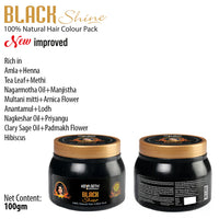 Complete Hair Colour Combo - Black Shine Oil, Black Shine Pack & Colour Retaining Shampoo; Long-lasting vibrant hair colour, Nourishes & Protects