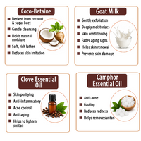 Oxy De-Tan Organic Foaming Soap – Removes Tan & Promotes Glowing Skin with Clove & Camphor Essential Oils - Keya Seth Aromatherapy