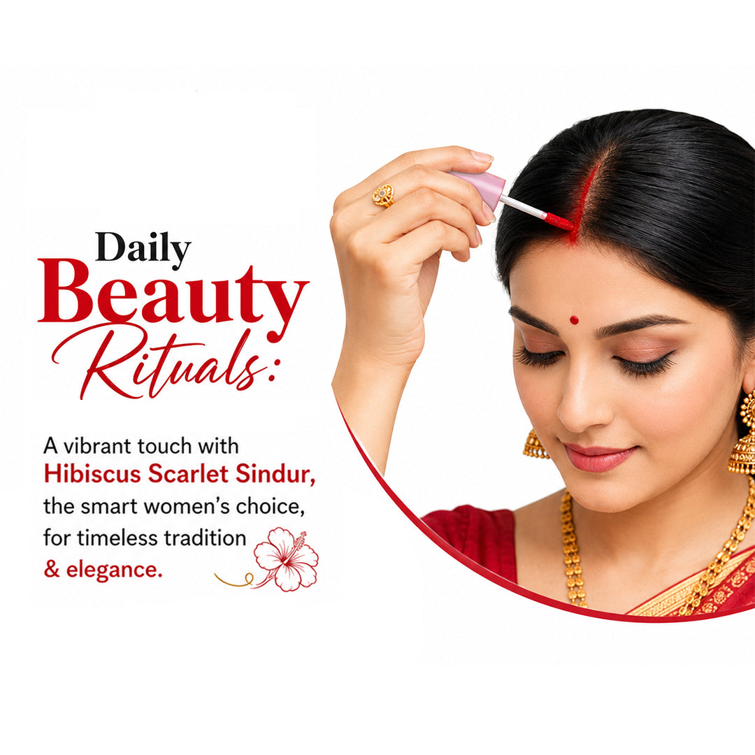 100% Natural Hibiscus Scarlet Sindur (Red) – Helps Reduce Hair Fall & Scalp Irritation, Long-Lasting & Water-Resistant - Keya Seth Aromatherapy