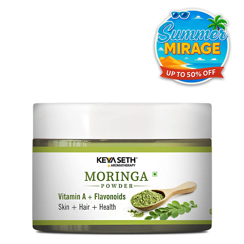 Moringa Powder with Vitamin A & Flavonoids for Hydration, Soothing, Anti-Wrinkle, Dryness Relief, Weight Loss Support, Boost Energy & Collagen - Keya Seth Aromatherapy