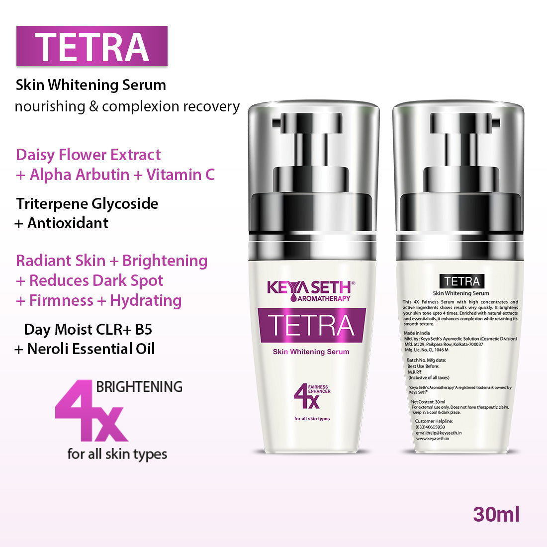 Tan Removal Skincare Routine – Facewash, Serum, Face Pack & SPF 60 to Exfoliate, Brighten, Fade Tan, Dark Spots & Protect from Sun Damage - Keya Seth Aromatherapy