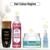 Complete Grey Coverage & Hair Care Combo - Oil, Shampoo, Spa Cream & Serum; Lasting Colour, Strengthens, Conditioning, Protection.