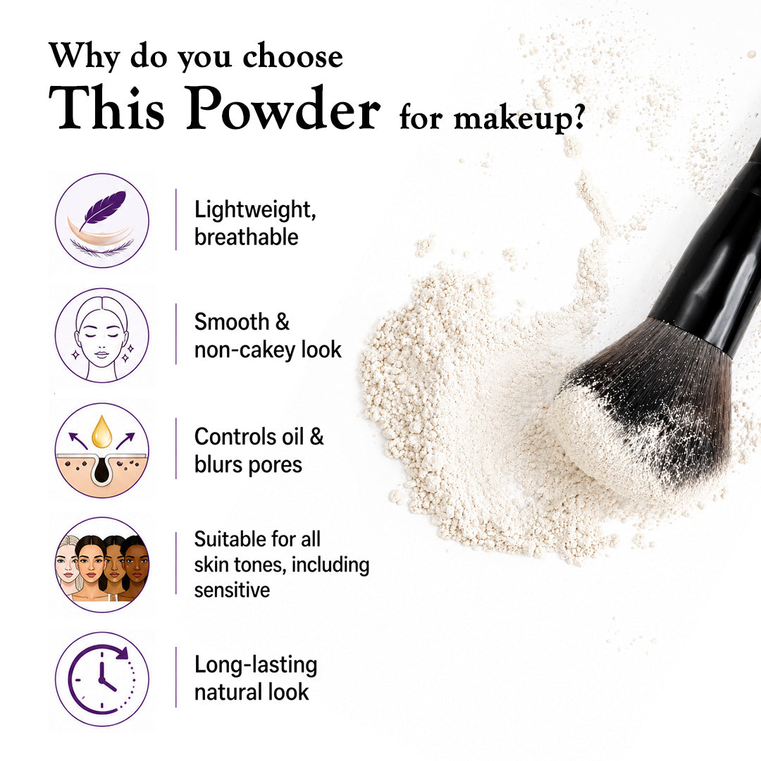 100% Mineral Translucent Sunscreen Loose Powder SPF 50 PA+++ - Makeup Finish, No White Cast with Zinc Oxide & Parsol TX - Keya Seth Aromatherapy