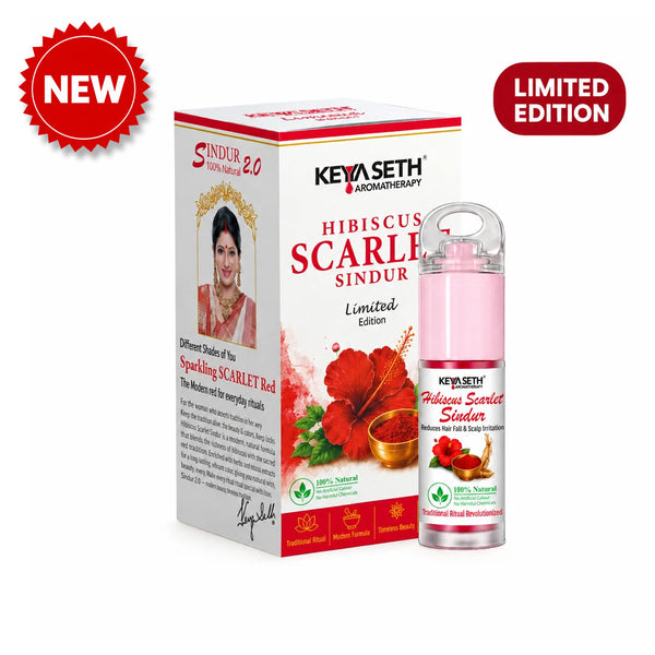 Limited Edition - Hibiscus Scarlet Red Sindur – Helps Reduce Hair Fall & Scalp Irritation, Long-Lasting & Water-Resistant - Keya Seth Aromatherapy