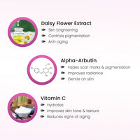 Tetra Skin Whitening Cream, Alpha Arbutin, Niacinamide, Vitamin C, Daisy Extract & Neroli for Radiant Glow & Luminous Complexion, Age Spots & Melasma - Keya Seth Aromatherapy