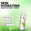 Skin Hydrating Green Coconut Toner, Combination & Dry Skin, Soothing, Antioxidants, Intense Moisture, Coconut Water Extract - Keya Seth Aromatherapy