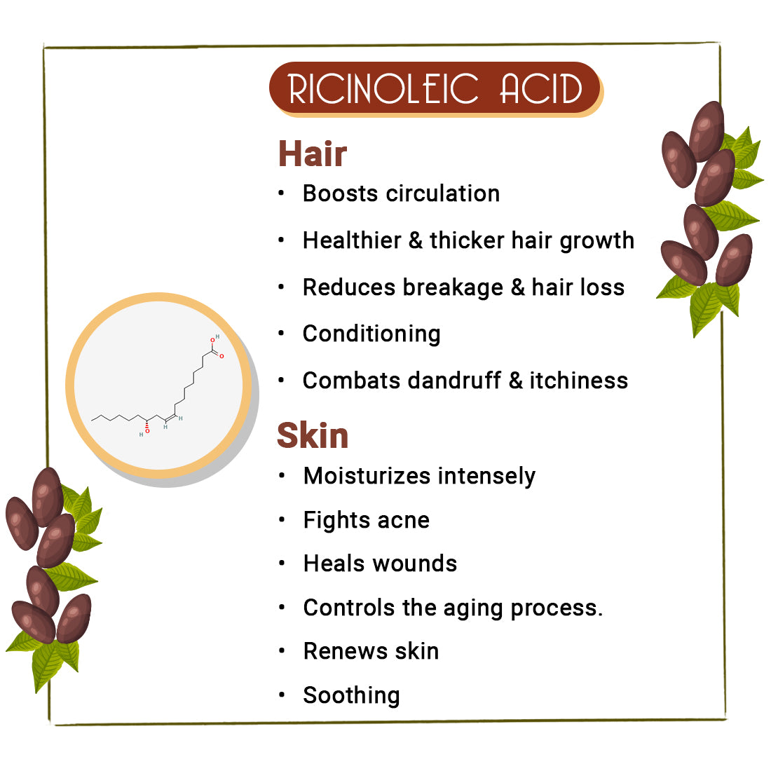 Cold Pressed Pure Castor Oil For Skin & Hair, Rich in Fatty Acid, Vitamin E - Keya Seth Aromatherapy