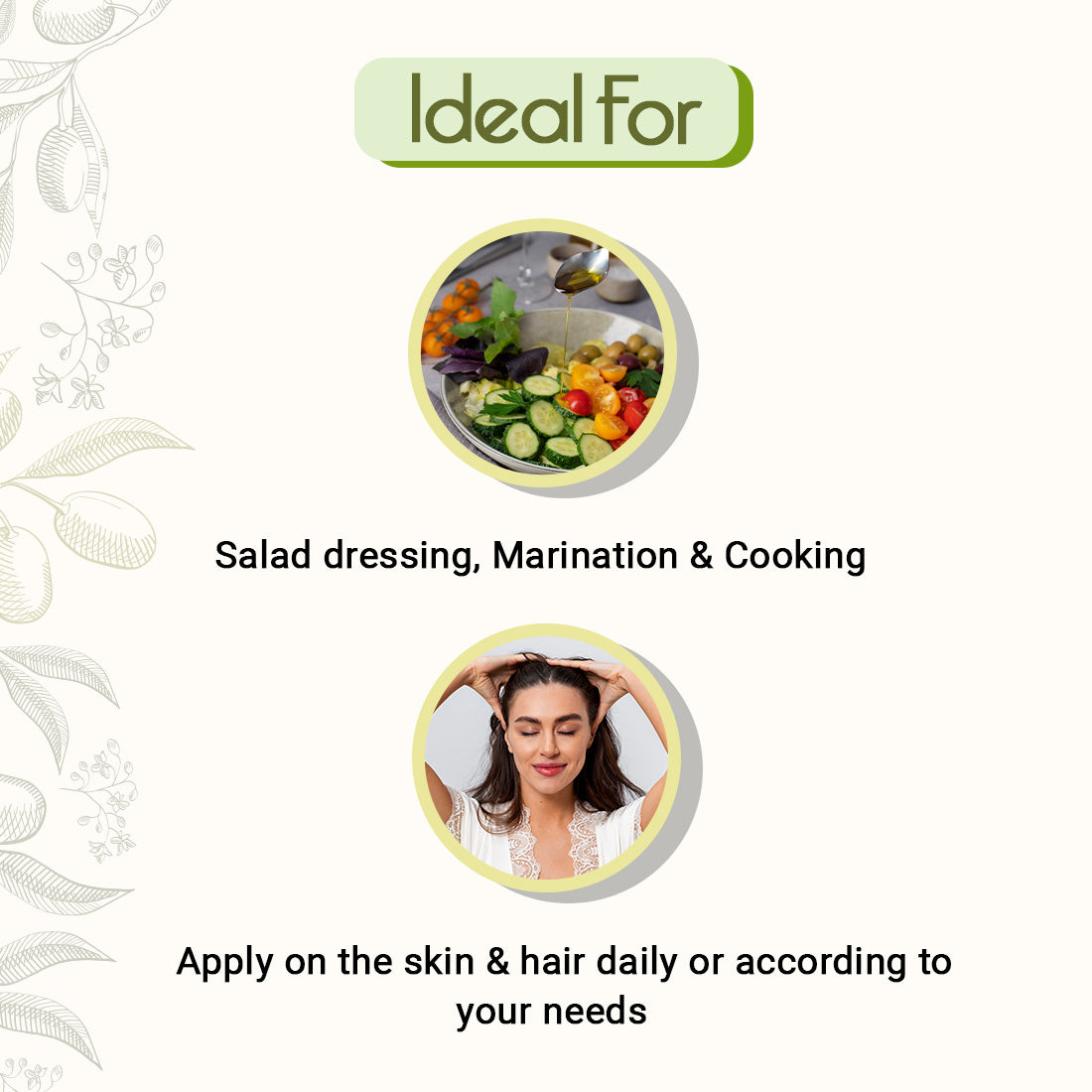 Cold Pressed Pure Olive Oil for Face, Body & Cooking Rich in Vitamin E & K - Keya Seth Aromatherapy