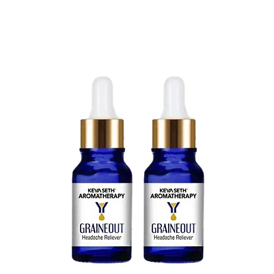 Graine Out-Migraine, Headache, Sinus, Relief Natural Therapeutic Essential Oil Blend of Aniseed & Neroli 10ml - Keya Seth Aromatherapy