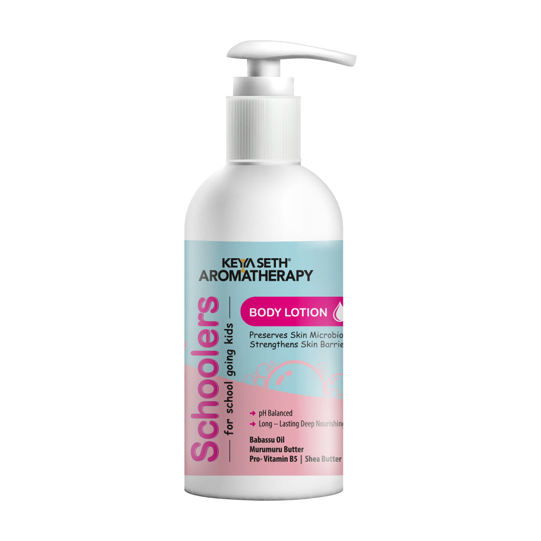 Schoolers Kids Body Lotion for Deep Nourishment and Long-lasting Moisturizer for Radiant Skin- Hypoallergenic- Paraben & Mineral Oil Free - Keya Seth Aromatherapy