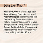 Lab Fresh Cocoa Body Butter with Almond & Coconut Oil for 24hrs Moisturization, Heals Softens Relieves Rough, Dry Skin for Men & Women All Skin Types