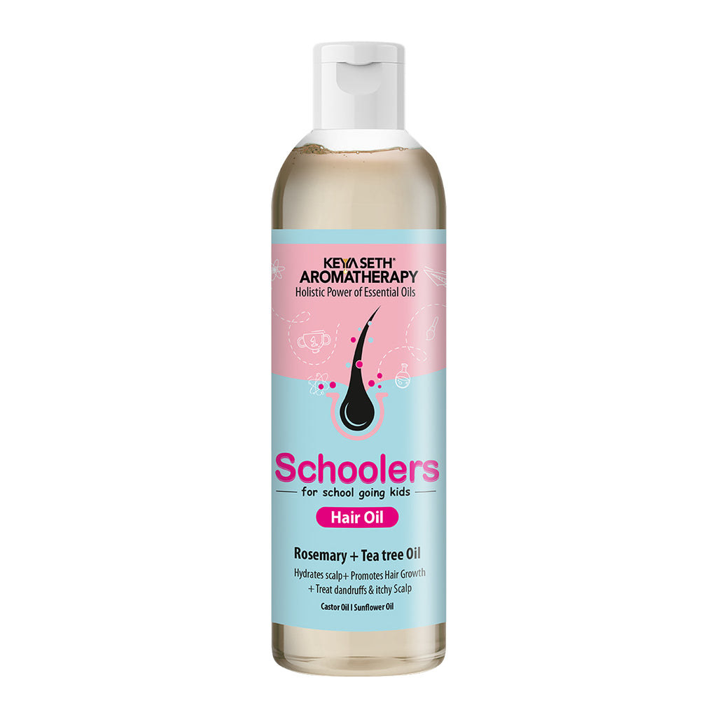 Schoolers Hair Oil for school-going Kids Girl & Boy with Rosemary & Tea Tree Oil –Strengthens & Promotes Hair Growth & Nourishes Hair Follicles, Hair Care, Hair Care, Keya Seth Aromatherapy