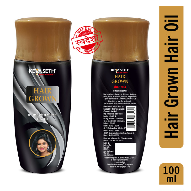Hair Grown Oil with Bhringraj, - Reduce Hair Fall & Grows Hair for Strong, Thicker, Darker & Shiny Hair with Methi & Amla for Men & Women.