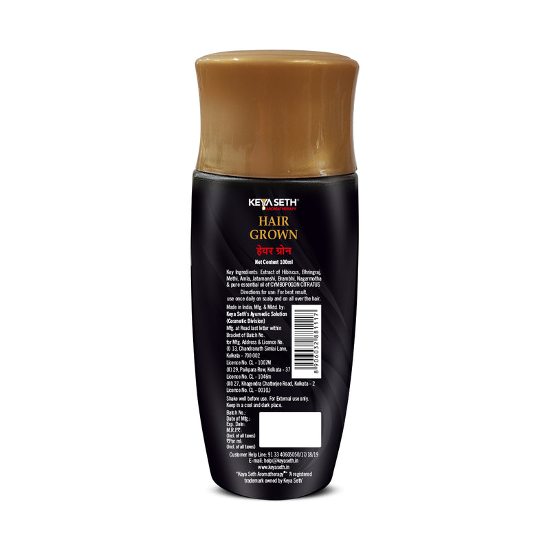 Hair Grown Oil with Bhringraj, - Reduce Hair Fall & Grows Hair for Strong, Thicker, Darker & Shiny Hair with Methi & Amla for Men & Women.