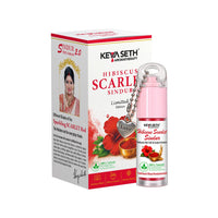 Keya Seth Hibiscus Scarlet Red Liquid Sindoor 4 ml bottle with its Limited Edition box.