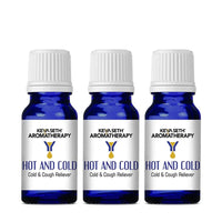 Hot and Cold-Congestion Reliever Steam Inhaler- Prevents Cold and Cough, Flu - Natural Therapeutic Essential Oil Blend Eucalyptus & Peppermint - Keya Seth Aromatherapy