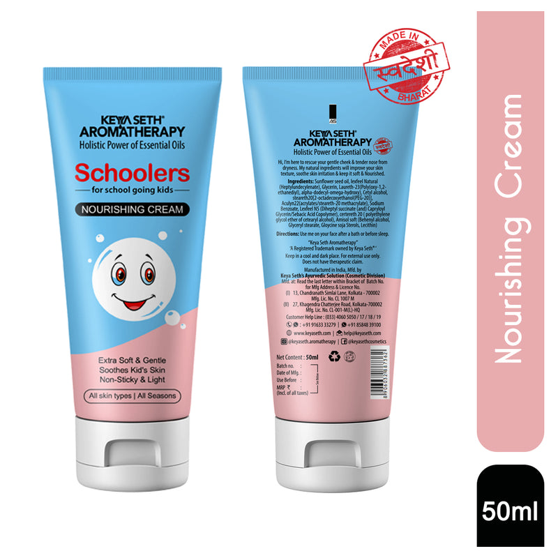 Schoolers Nourishing Cream Gentle & Safe, Intensive Moisturizing & Nourishing Ultra-Light for Kids- Hypoallergenic, No Paraben & Sulfates