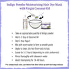 Indigo Powder Hair Pack with Indigotin & Tannins for Natural Hair Dye, Soothing Care, Lustrous Shine, Revitalization & Grey Prevention - Keya Seth Aromatherapy
