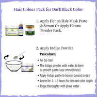 Indigo Powder Hair Pack with Indigotin & Tannins for Natural Hair Dye, Soothing Care, Lustrous Shine, Revitalization & Grey Prevention - Keya Seth Aromatherapy