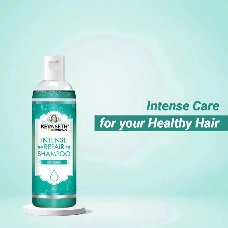 Intense Repair Shampoo for Dry Damaged Hair- Softens, Nourishes & Strengthens Hair with Pro -Vitamin B5 & Geranium Oil - Keya Seth Aromatherapy