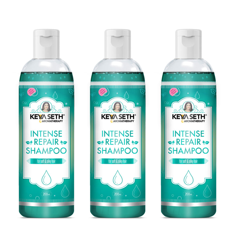 Intense Repair Shampoo for Dry Damaged Hair- Softens, Nourishes & Strengthens Hair with Pro -Vitamin B5 & Geranium Oil - Keya Seth Aromatherapy