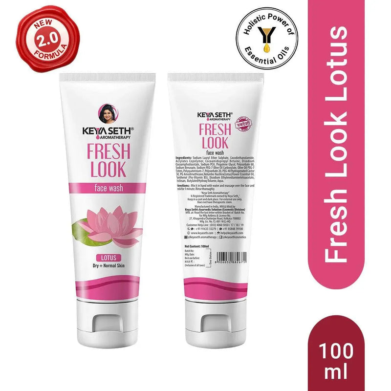 Fresh Look Lotus Face Wash, Mild, Hydrating, Moisturizing, Foaming, For Extremely Dry & Dehydrated Skin