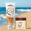 Oxy De Tan Clay Foaming Facewash & Face Pack Combo Infused with Clove & Camphor oil I Removes Tan & Dead Skin Cells SLS & Paraben Free No Ammonia & Bleach - Keya Seth Aromatherapy