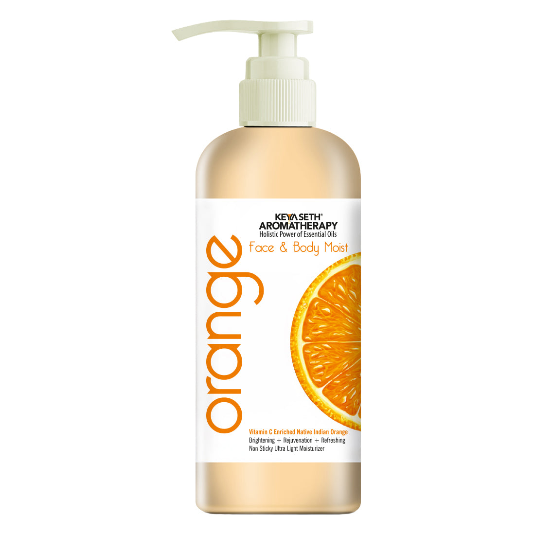 Orange Face & Body Moist,Vitamin C Enriched,Brightening, Rejuvenating, Refreshing - Keya Seth Aromatherapy