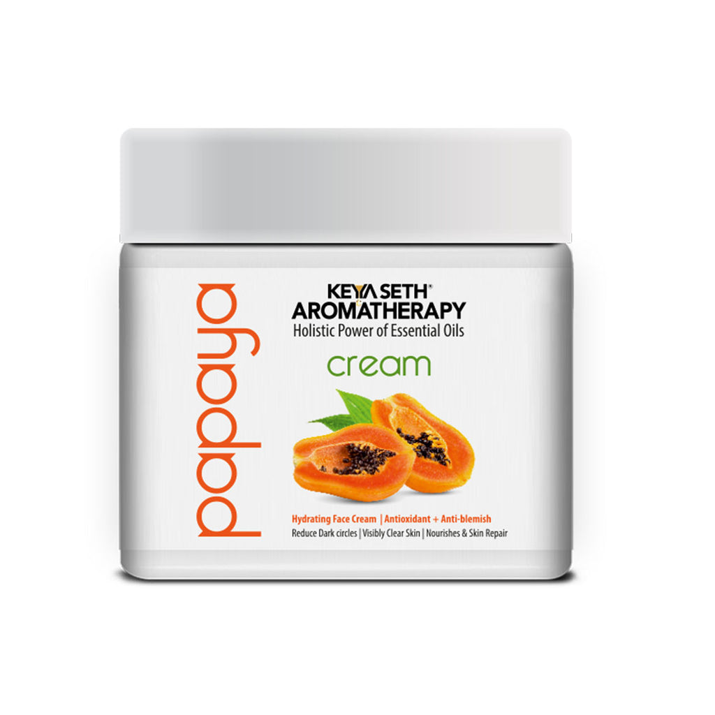 Papaya Cream, Papaya Extract & Vit B5 Enriched, Brightening, Glowing & Anti Blemish - Removes Pigmentation & Dark Spots, Nourishes & Hydrating Cream For Men/Women, Cream, Skin Care, Keya Seth Aromatherapy