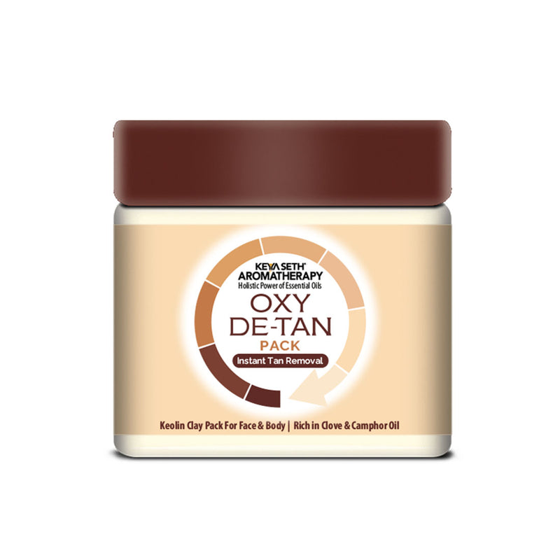 Oxy De Tan Removal for Glowing & Lighting oil Control, Anti Acne & Pimples Blemishes Pigmentation De Tan pack for Face & Body – No Ammonia & Blech - Keya Seth Aromatherapy