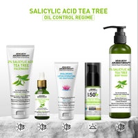 Salicylic Tea Tree Oil Control Serum Mineral Sunscreen, SPF 50 PA+++, Watery Emulsion, No White Cast, Water Resistant, Tinosorb M + Parsol TX - Keya Seth Aromatherapy