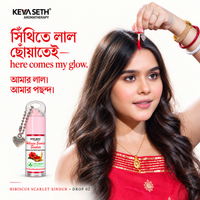 Limited Edition - Hibiscus Scarlet Red Sindur – Helps Reduce Hair Fall & Scalp Irritation, Korean Red Ginsgeng, Organic Floral Colour & Herbs , Long-Lasting & Water-Resistant - Keya Seth Aromatherapy