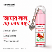 Limited Edition - Hibiscus Scarlet Red Sindur – Helps Reduce Hair Fall & Scalp Irritation, Korean Red Ginsgeng, Organic Floral Colour & Herbs , Long-Lasting & Water-Resistant - Keya Seth Aromatherapy