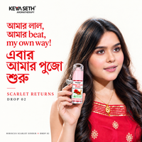 Limited Edition - Hibiscus Scarlet Red Sindur – Helps Reduce Hair Fall & Scalp Irritation, Korean Red Ginsgeng, Organic Floral Colour & Herbs , Long-Lasting & Water-Resistant - Keya Seth Aromatherapy