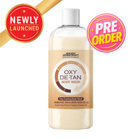 Oxy-De-Tan Clay Foaming Body Wash - Removes Tan & Dead Skin, Glowing & Lightens Skin with Essential Oils - Keya Seth Aromatherapy