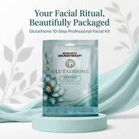 Glutathione facial kit packaging spotlight