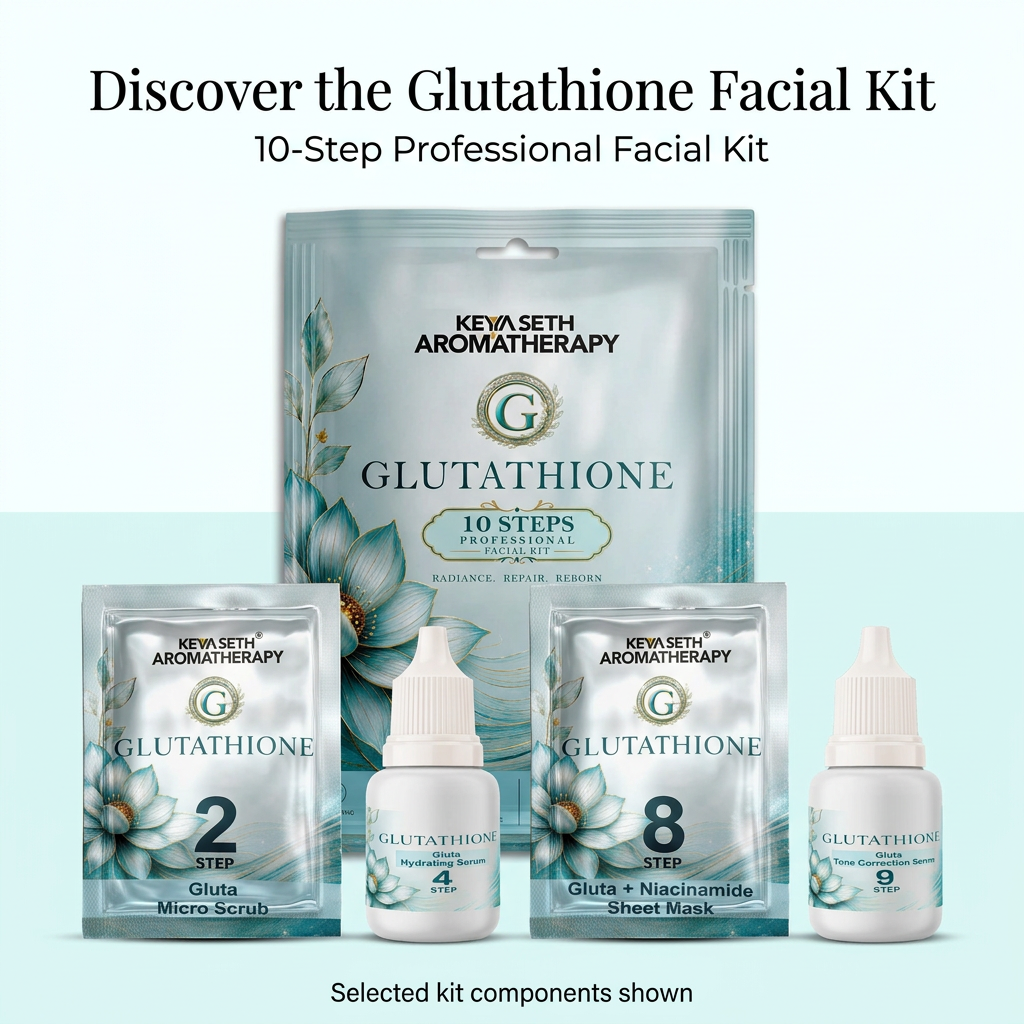 Glutathione 10-Step Professional Facial Kit - Skin Radiance Ritual Set - Keya Seth Aromatherapy