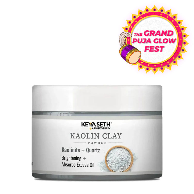 Kaolin Clay Powder Face Pack For Women & Men, Brightening + Absorbs Excess Oil
