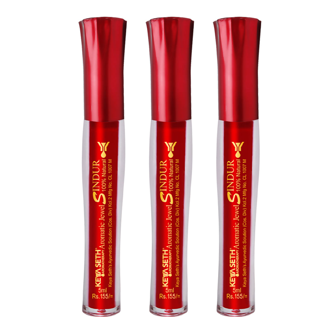 Aromatic 100% Natural Liquid Sindoor (Red) - Long lasting & Waterproof with Organic Pigment - Keya Seth Aromatherapy