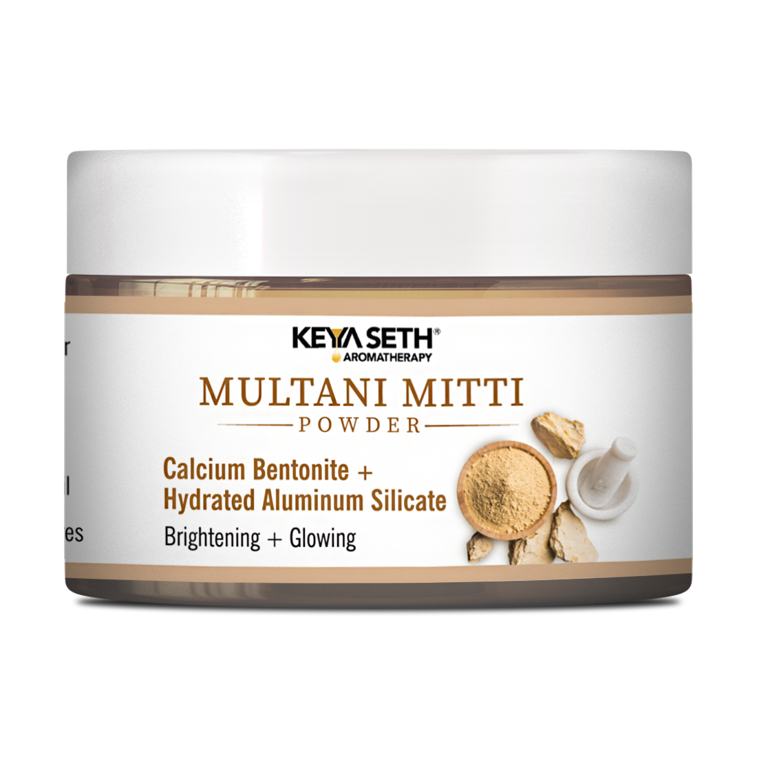 Multani Mitti Powder Face Pack for Women & Men Brightening + Glowing Skin - Keya Seth Aromatherapy