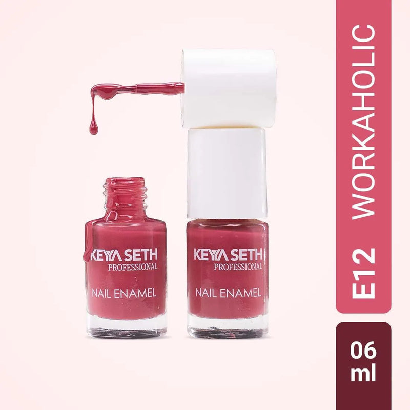 Workaholic + Grape Love Long Wear Nail Enamel Enriched with Vitamin E & Argan Oil, Nail Polish, Nail Care, Keya Seth Aromatherapy