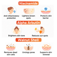 5% Advance De Tan SUN RESET Glow Skin Polishing Scrub 1% Glycolic, 1% Kojic, 3% Niacinamide, Alpha Arbutin Fights Sun Damage & Brightens Skin - Keya Seth Aromatherapy