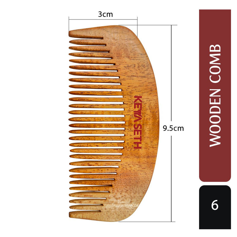 3-in-1 Neem Wooden Comb Small Size