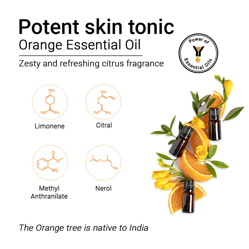 Orange Hydrating Toner, Vitamin C Enriched, Brightening, Rejuvenating, Refreshing, Soothing & Detox for All Skin Types, Orange Essential Oil, Toner, Keya Seth Aromatherapy