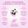 Fresh Look Blackberry & Tea Tree Face Wash, Mild, Hydrating, Moisturizing Foaming, Oily & Combination Skin