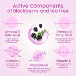 Fresh Look Blackberry & Tea Tree Face Wash, Mild, Hydrating, Moisturizing Foaming, Oily & Combination Skin